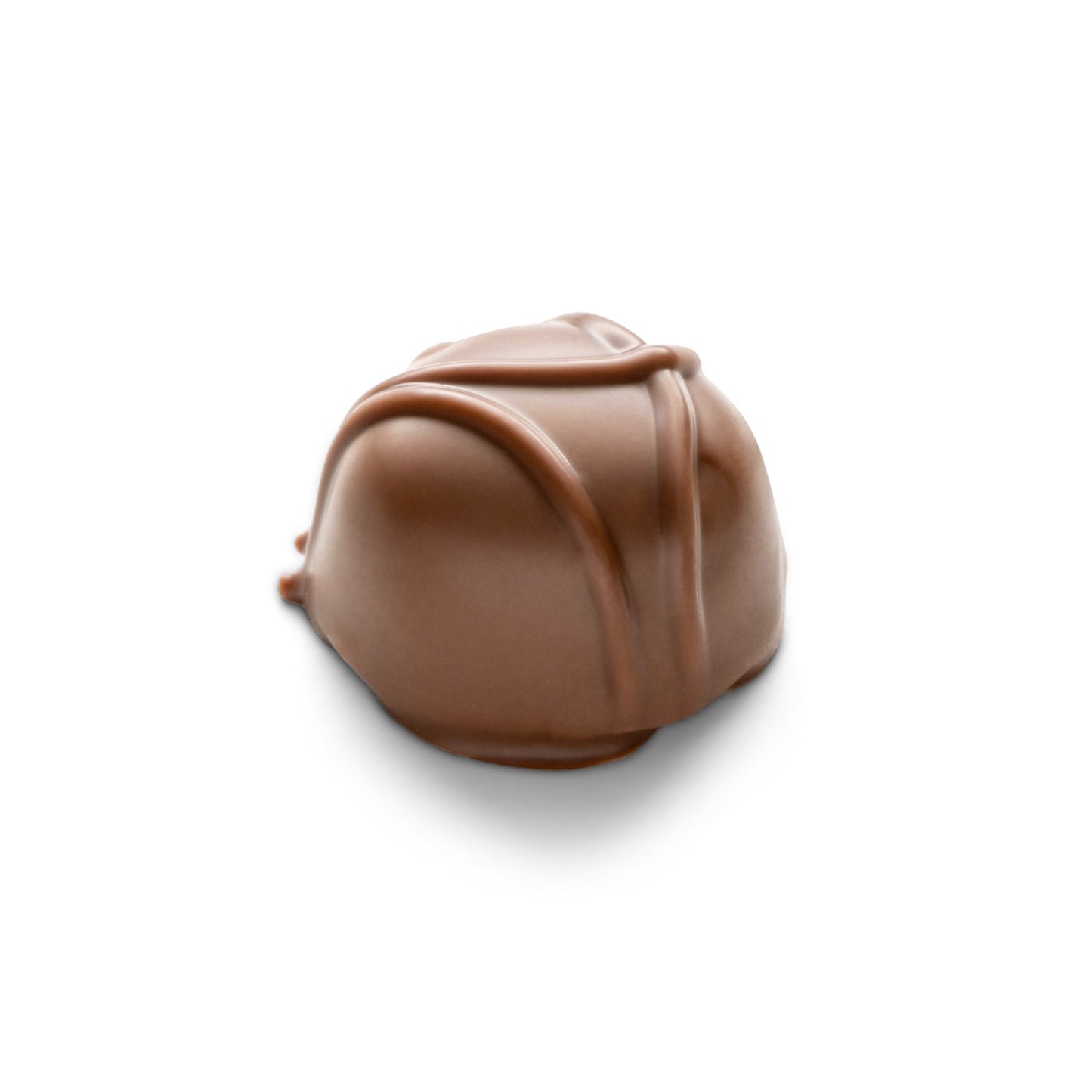 A creamy chocolate center coated in milk chocolate