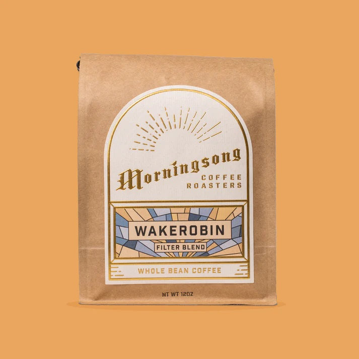 Coffee package from Morningsong Coffee Roasters on an orange background