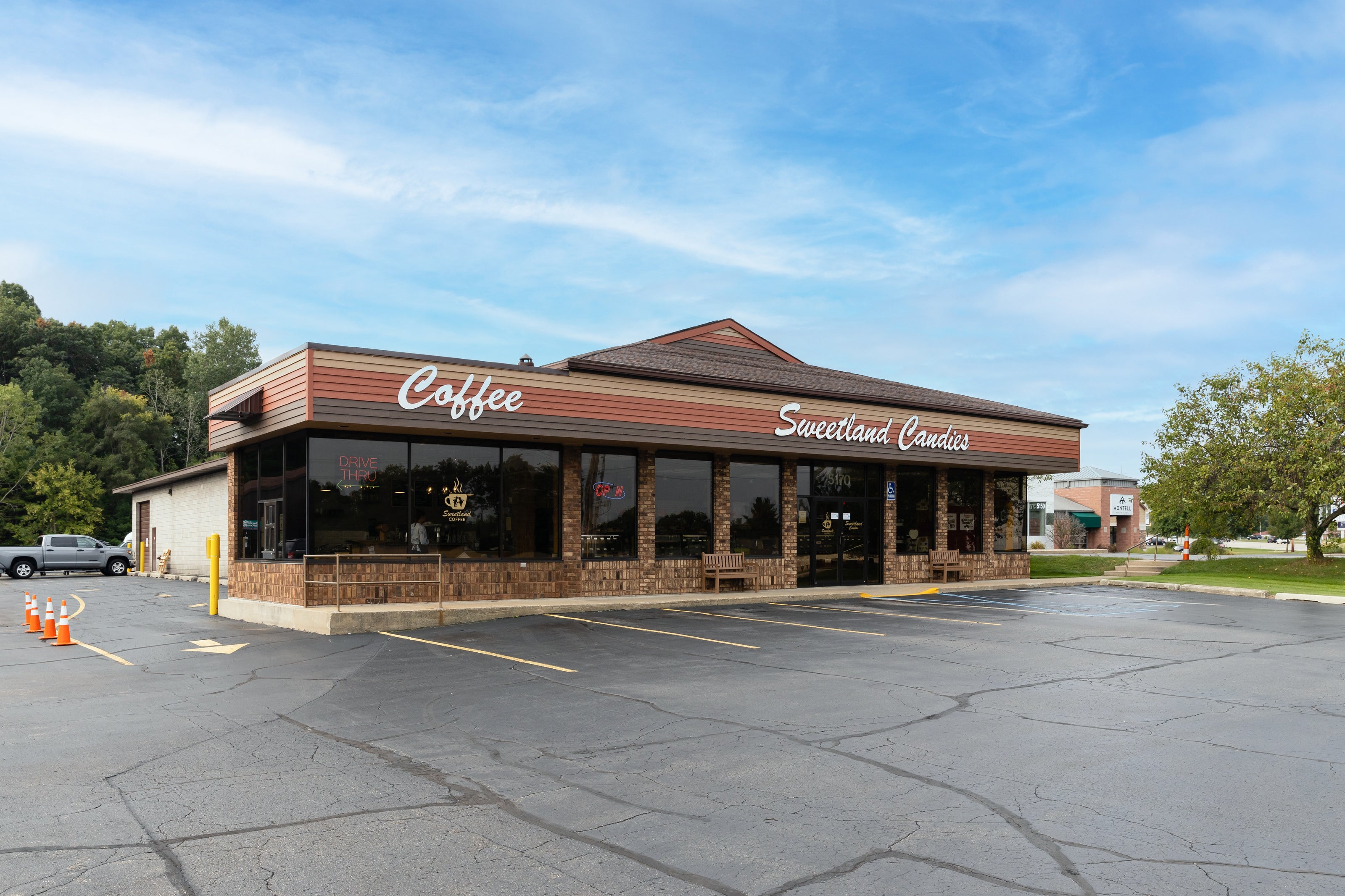 A storefront image of Sweetland Candies headquarter location in Plainfield